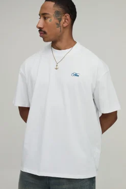 T-shirt Blanc Oversize À Imprimé Reserved