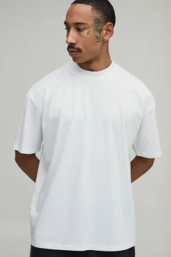 T-shirt Blanc Oversize À Imprimé Floral Griffonné