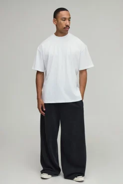 T-shirt Blanc Oversize À Imprimé Floral Griffonné