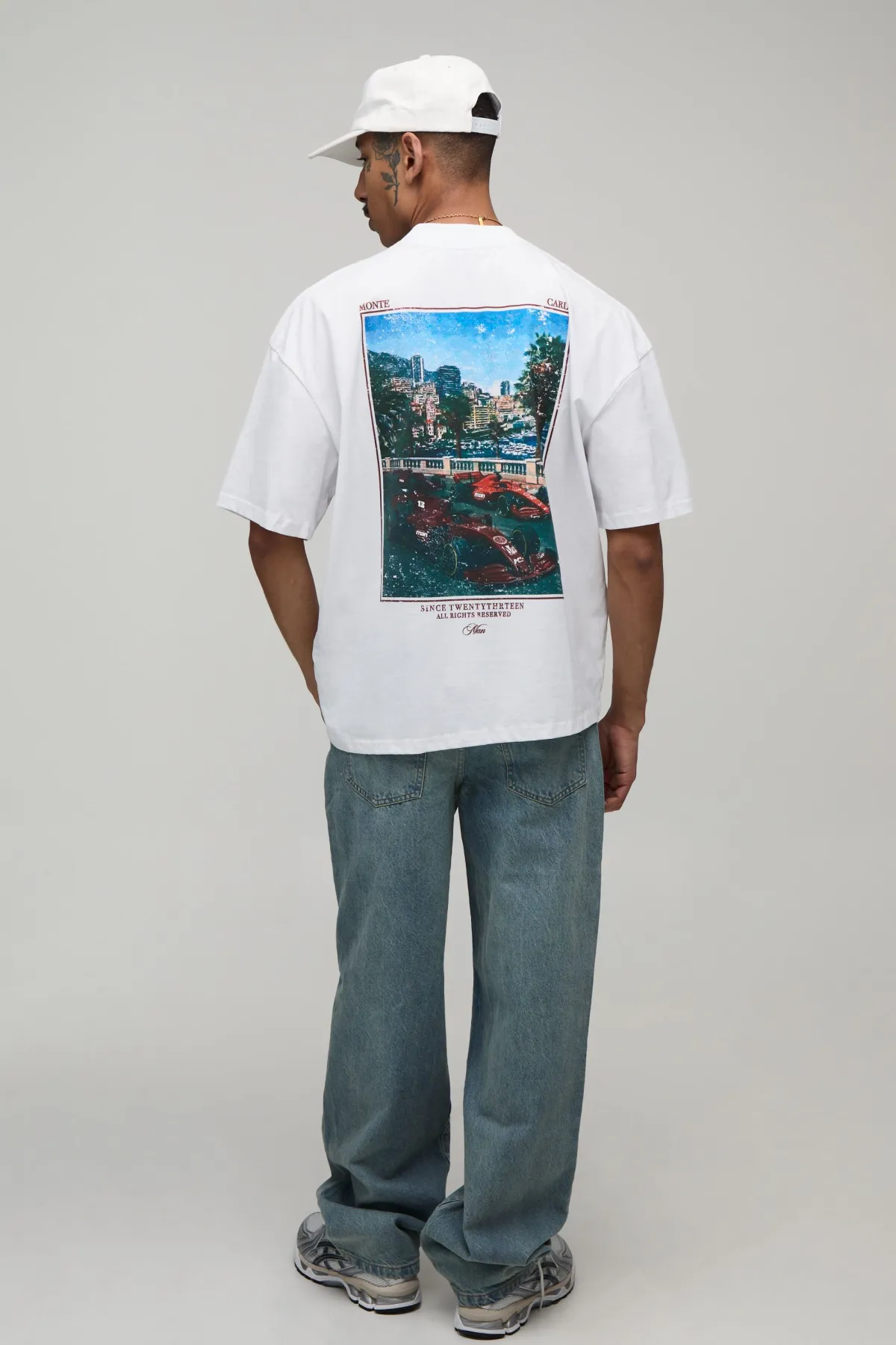 boohooMAN T-shirt Oversize À Imprimé Photographique Monte Carlo<Homme T-Shirts Impriméstendances|T-Shirts