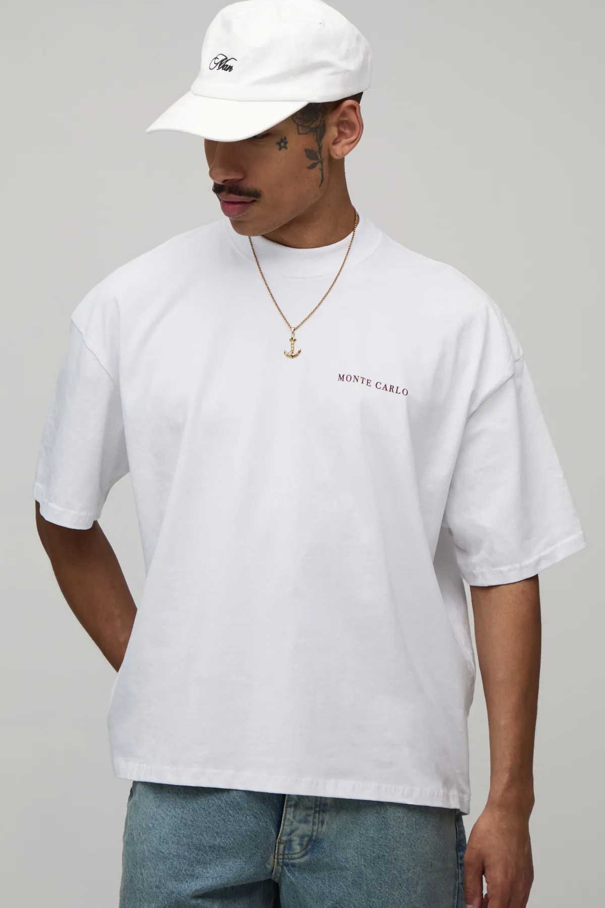 boohooMAN T-shirt Oversize À Imprimé Photographique Monte Carlo<Homme T-Shirts Impriméstendances|T-Shirts