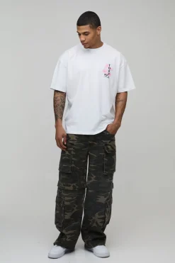 T-Shirt Blanc Oversize à Imprimé Floral Tokyo