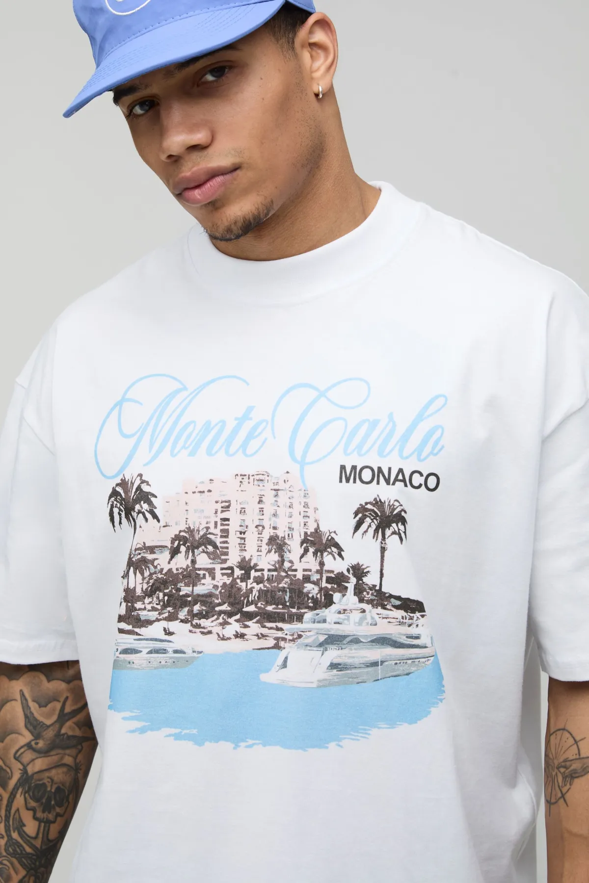boohooMAN T-shirt Oversize Imprimé Monte Carlo<Homme T-Shirts Impriméstendances|T-Shirts