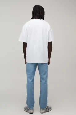 T-shirt Blanc Oversize Imprimé Course De Monaco