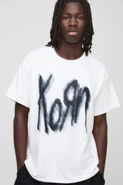 T-shirt blanc oversize Korn License
