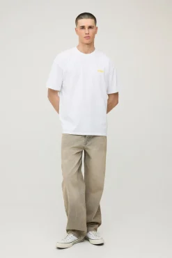 T-shirt Blanc Surdimensionné À Imprimé Floral
