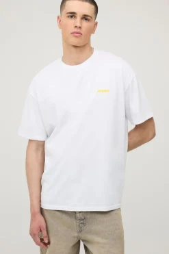 T-shirt Blanc Surdimensionné À Imprimé Floral