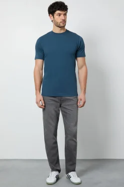 Burton T-Shirt Bleu Marine Uni Col Rond<Homme T-Shirts
