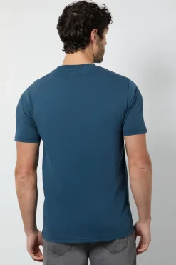 Burton T-Shirt Bleu Marine Uni Col Rond<Homme T-Shirts