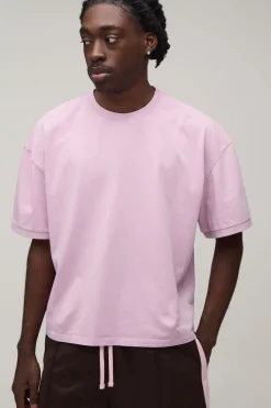 boohooMAN T-shirt Boxy Délavé Essentiel<Homme T-Shirts|Essentiels