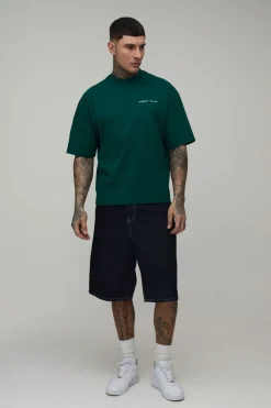 boohooMAN T-shirt Boxy Oversize Col Étendu Heavyweight Pour Homme Tall<Homme Tout Afficher|Tout Afficher