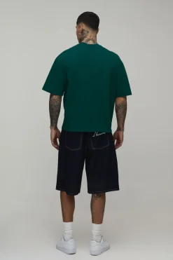 boohooMAN T-shirt Boxy Oversize Col Étendu Heavyweight Pour Homme Tall<Homme Tout Afficher|Tout Afficher