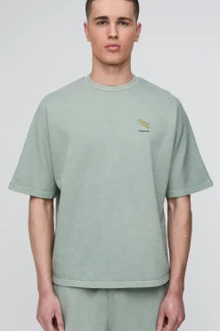 T-shirt Boxy Oversize Délavé Brodé