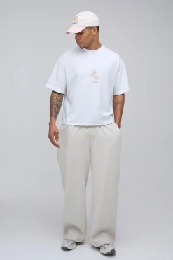 boohooMAN T-shirt Boxy Oversize Imprimé Chaise De Plage Miniature<Homme T-Shirts Impriméstendances|T-Shirts