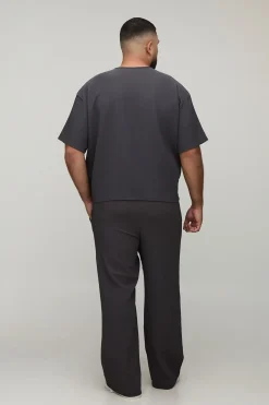 T-shirt boxy oversize à plis multiples