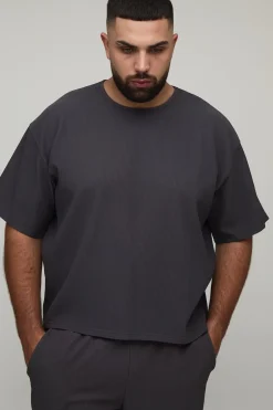 T-shirt boxy oversize à plis multiples