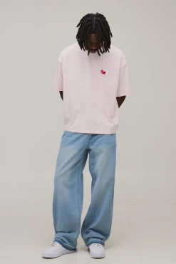 T-Shirt Brodé BM Oversize Boxy Poids Lourd