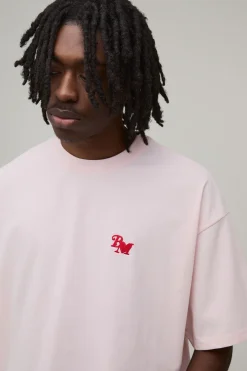 T-Shirt Brodé BM Oversize Boxy Poids Lourd