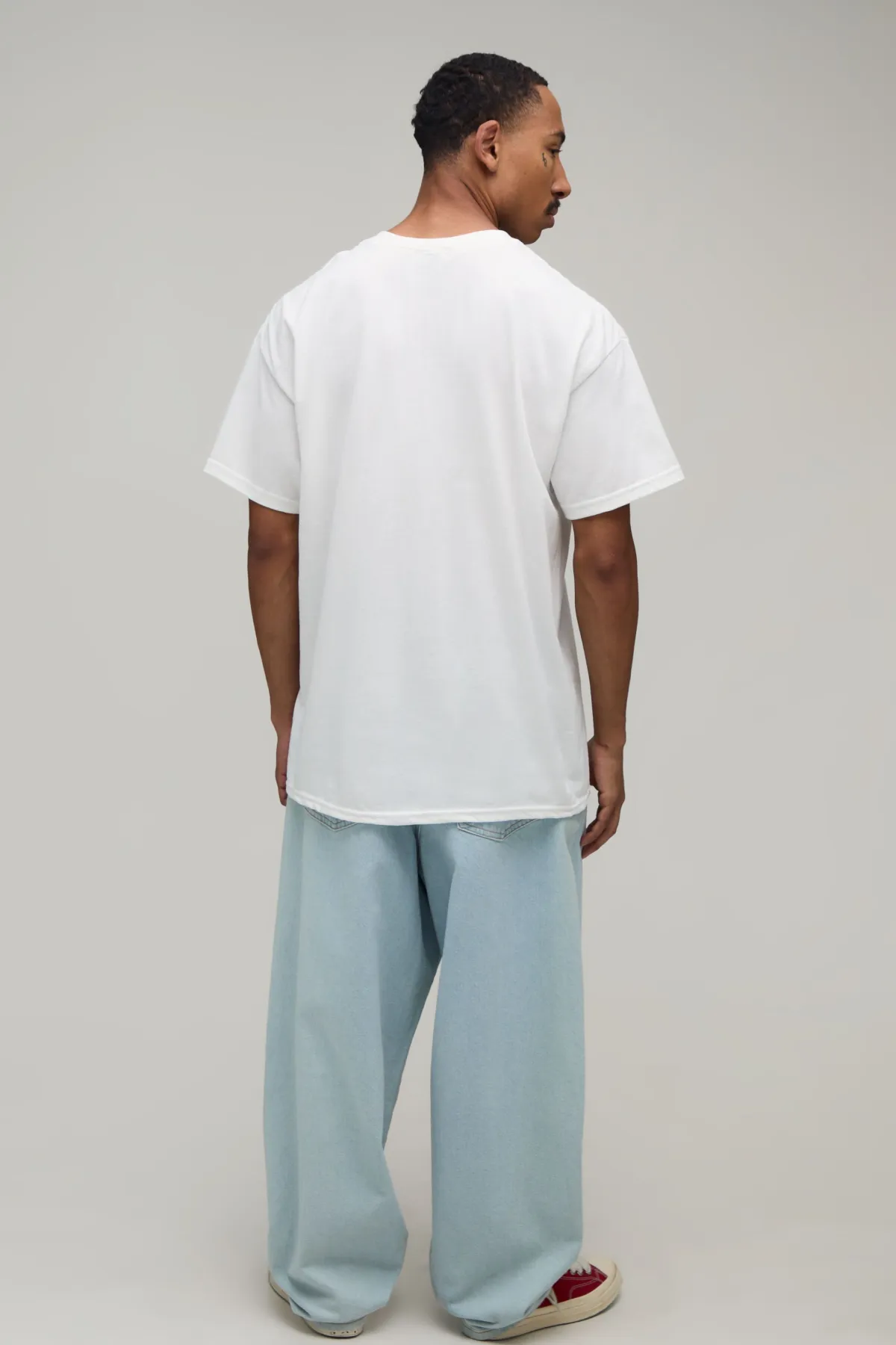 boohooMAN T-shirt Brodé Chat Porte-bonheur Coupe Oversize<Homme T-Shirts