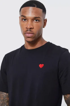 T-shirt Brodé Cœur