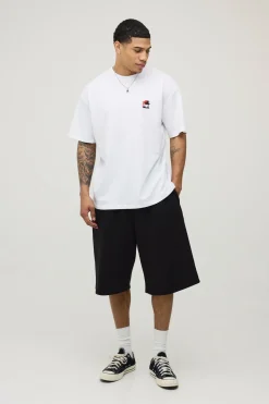 T-shirt Brodé Fleurs Surdimensionné