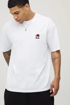 T-shirt Brodé Fleurs Surdimensionné