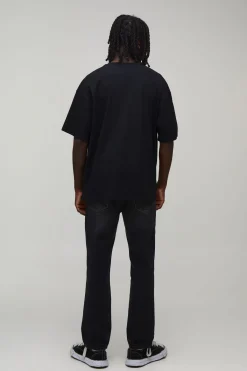 boohooMAN T-shirt Brodé Signature Homme Oversize<Homme T-Shirts