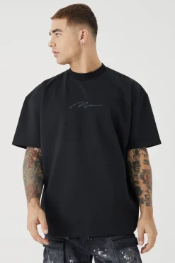 T-shirt brodé surdimensionné Premium Super Heavyweight