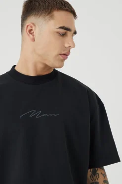 T-shirt brodé surdimensionné Premium Super Heavyweight