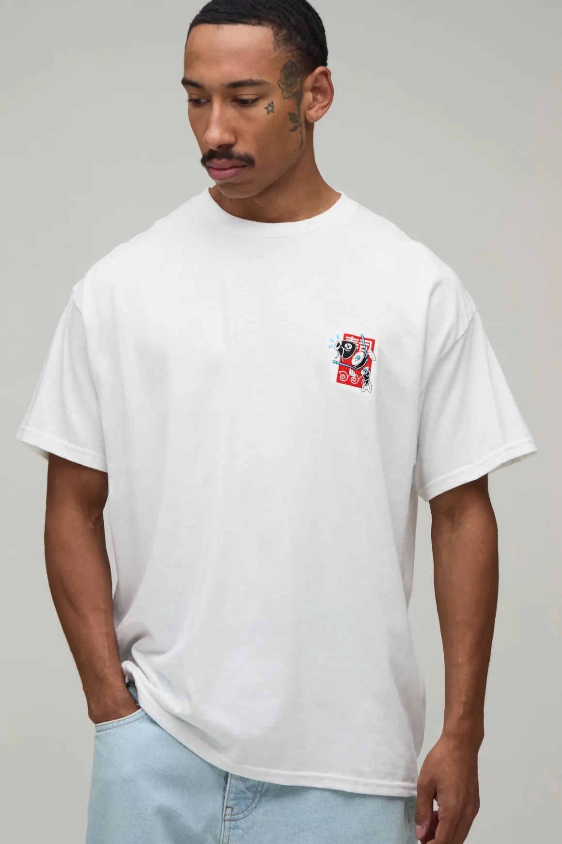 T-shirt Brodé Sushi Oversize