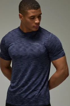 boohooMAN T-shirt Chiné Coupe Regular Fit Homme Actif<Femme Nouveautés Grande Taille|Tout Afficher