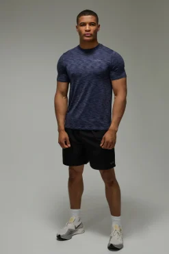 boohooMAN T-shirt Chiné Coupe Regular Fit Homme Actif<Femme Nouveautés Grande Taille|Tout Afficher