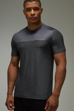 boohooMAN T-shirt Chiné Homme Coupe Regular Fit Performance Active<Femme T-Shirts|Athleisure