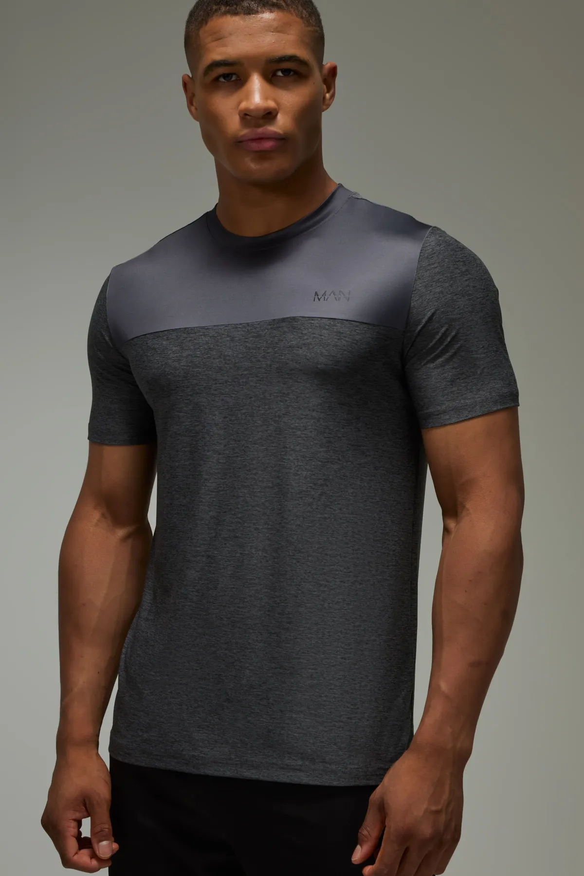 boohooMAN T-shirt Chiné Homme Coupe Regular Fit Performance Active<Femme T-Shirts|Athleisure