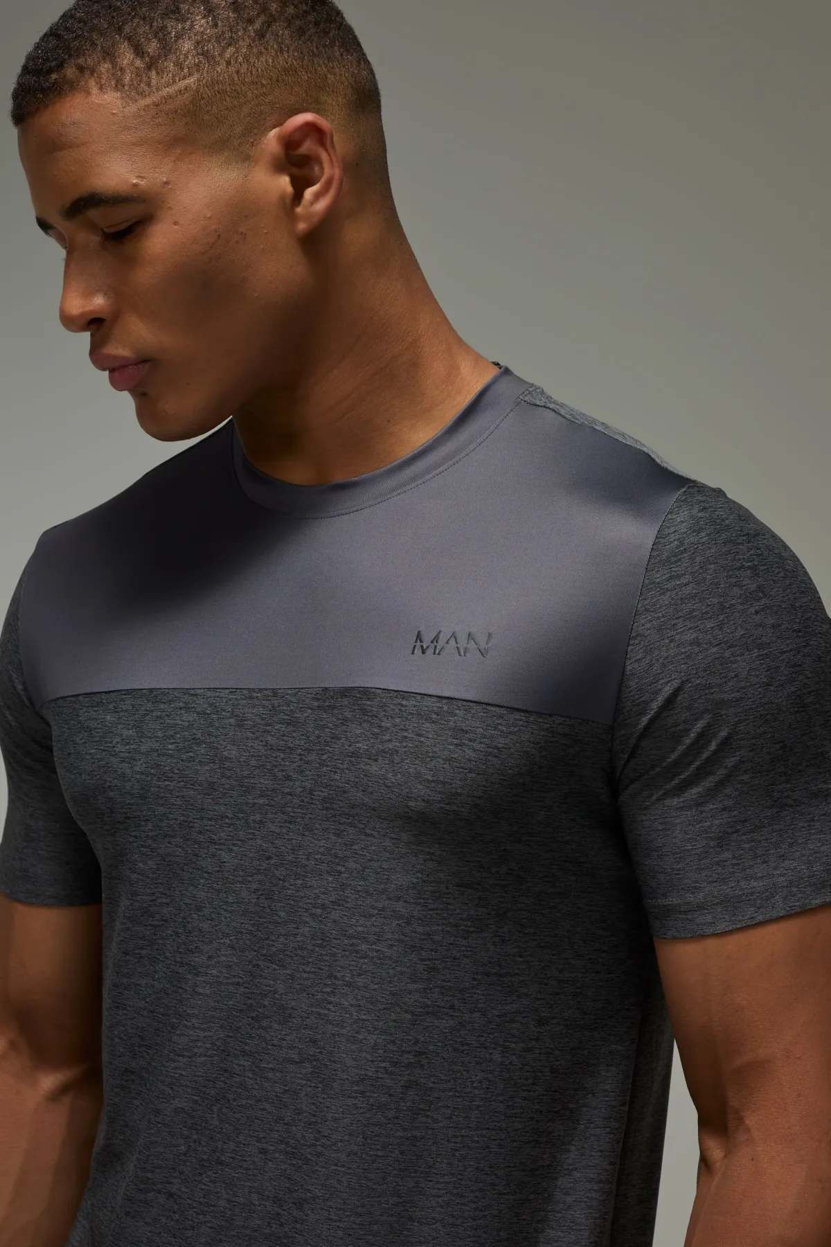 boohooMAN T-shirt Chiné Homme Coupe Regular Fit Performance Active<Femme T-Shirts|Athleisure