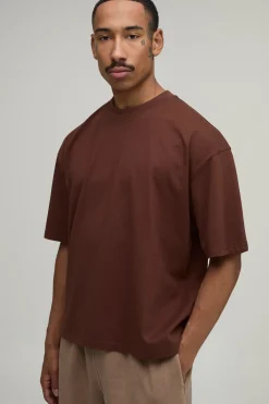 T-shirt Chocolat Oversize Ample À Imprimé Dragon Synthétiqueff