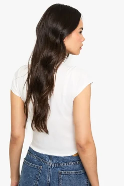 T-shirt cintré ultra-doux à manches cap
