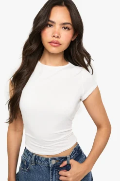 T-shirt cintré ultra-doux à manches cap