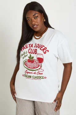 T-shirt Club Des Amoureux De Pâtes Grande Taille