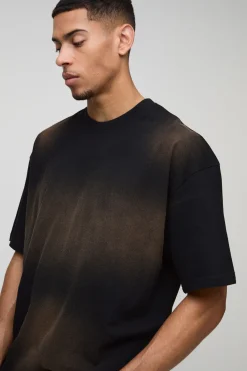 boohooMAN T-Shirt Col Rond Oversize Effet Délavé<Homme T-Shirts
