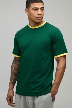 T-shirt Col Rond Ringer Coupe Regular