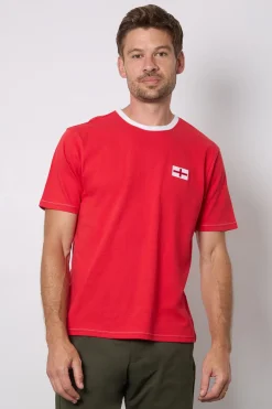 Burton T-shirt Col Rond Avec Écusson Angleterre Sur La Poitrine<Homme T-Shirts