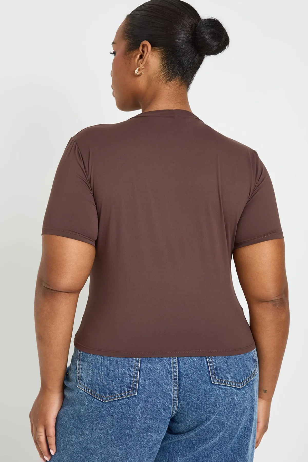 boohoo T-shirt Col Rond Seconde Peau Grande Taille Pour Tous Les Jours<Femme Tops