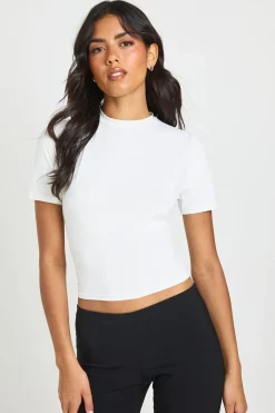 boohoo T-shirt Col Rond Seconde Peau Pour Tous Les Jours<Femme Tops