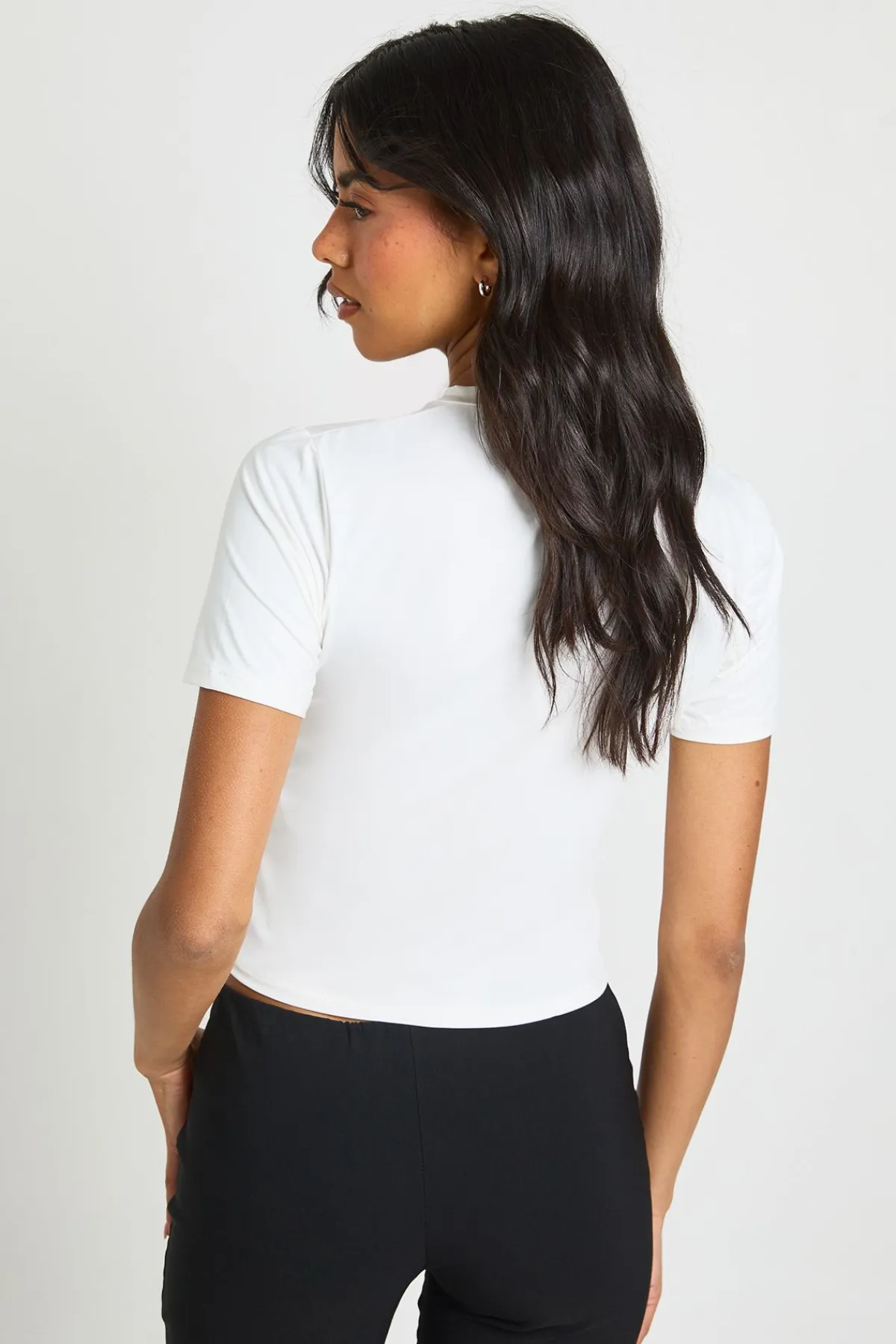 boohoo T-shirt Col Rond Seconde Peau Pour Tous Les Jours<Femme Tops