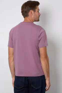 T-shirt Col Rond Uni Couleur Raisin
