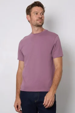 T-shirt Col Rond Uni Couleur Raisin