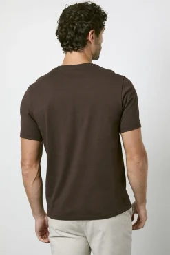 T-shirt Col Rond Uni Espresso Foncé