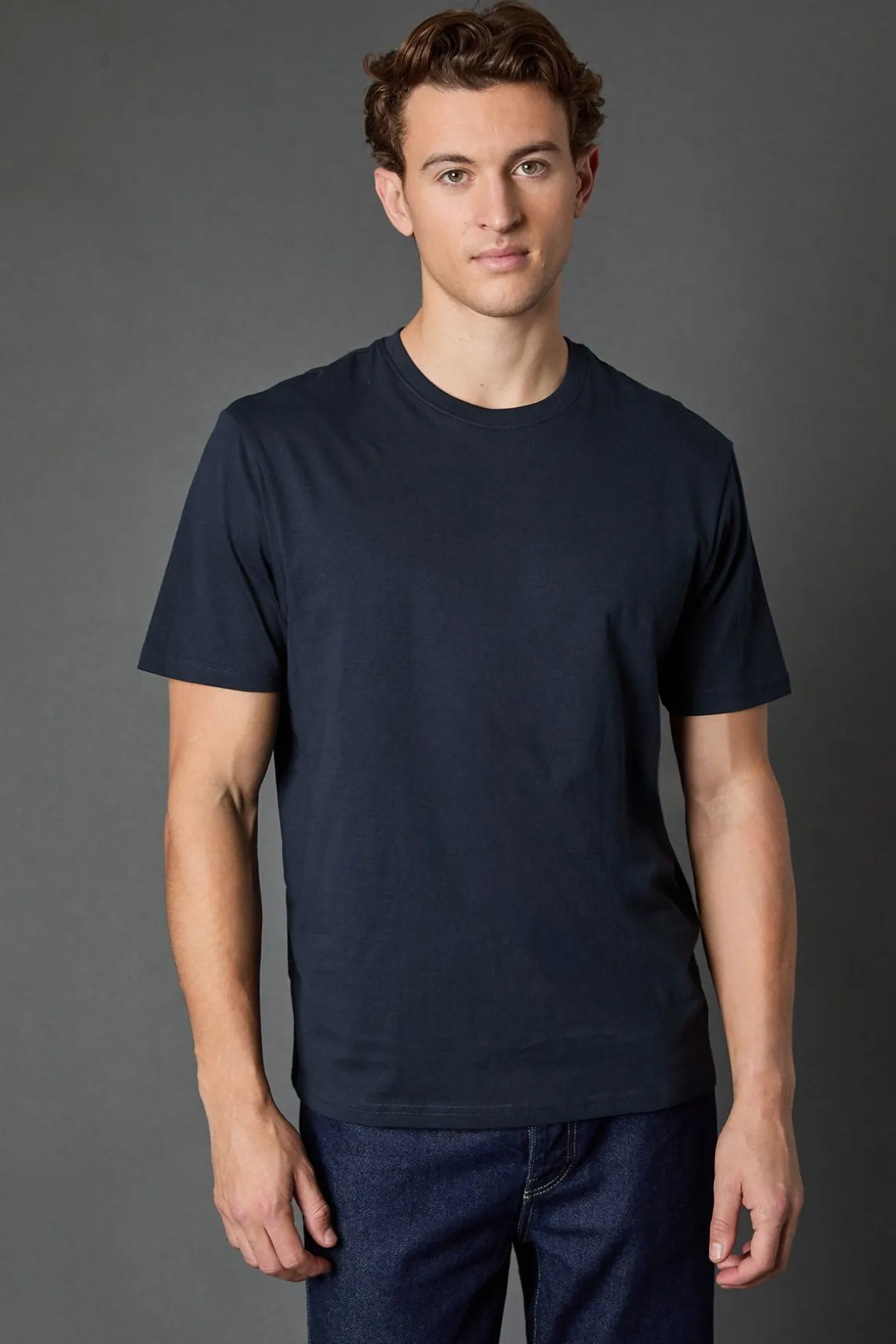 T-Shirt Col Rond Uni Marine