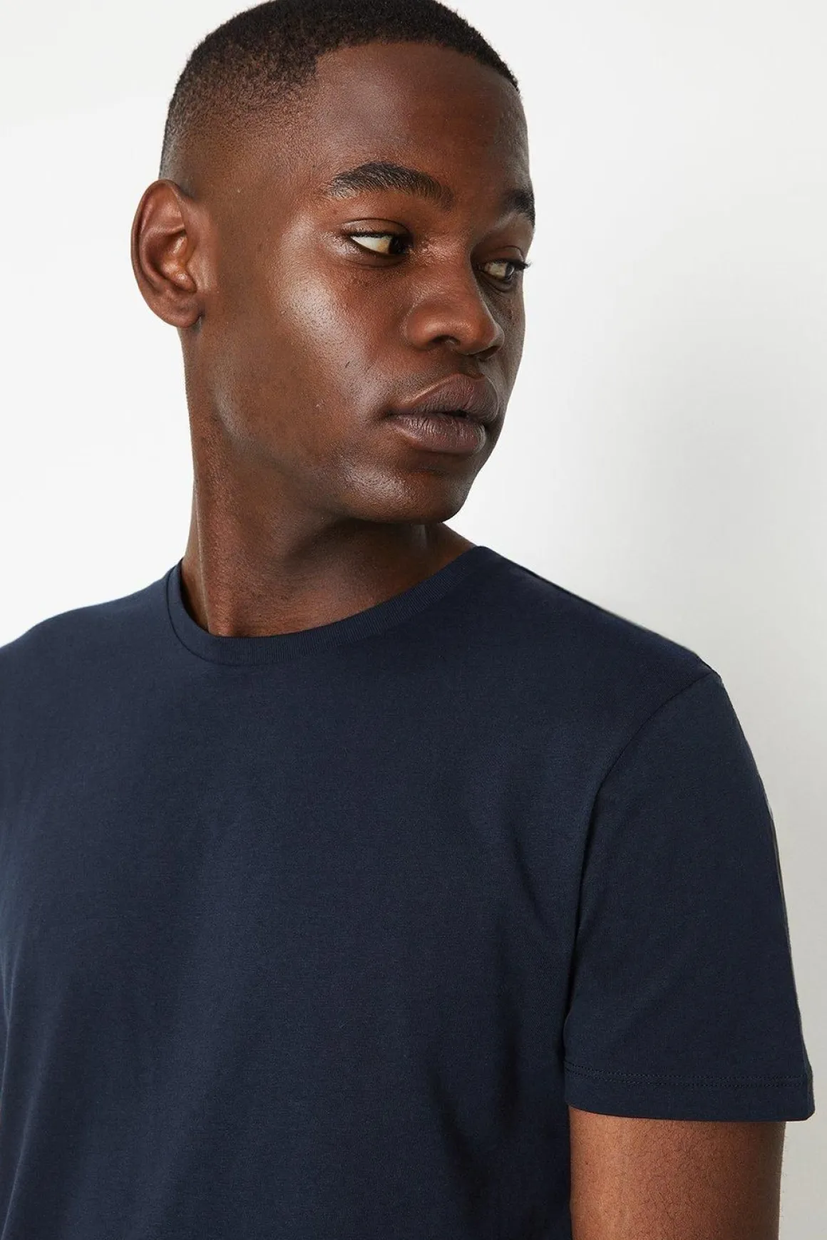 T-Shirt Col Rond Uni Marine